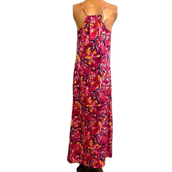 Nicole Miller Multicolor Floral Spaghetti Strap Maxi Women's Dress Size XS Art - Picture 5 of 11